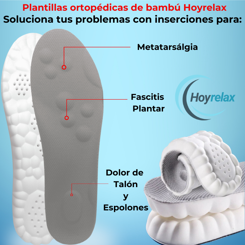 Plantillas ortopédicas de masaje y absorción de impactos Hoyrelax - OFERTA 2X1