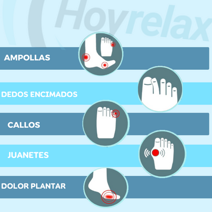 Almohadillas terapéuticas con separador de dedos Hoyrelax más 2 unidades gratuitas