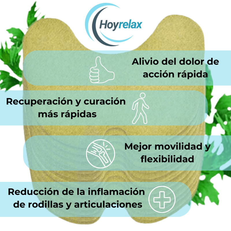 Parches naturales de Rodilla Hoyrelax