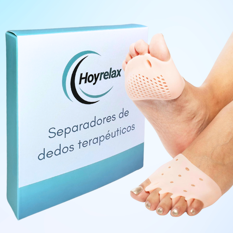 Almohadillas terapéuticas con separador de dedos Hoyrelax más 2 unidades gratuitas