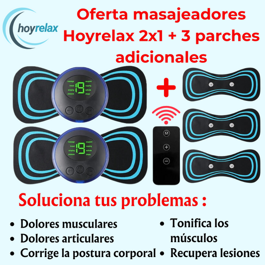 2x1 Masajeador Hoyrelax con 3 recambios gratuitos