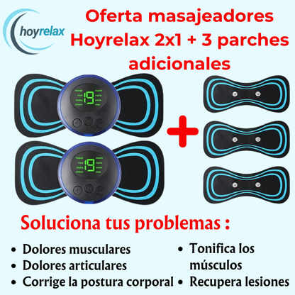 2x1 Masajeador Hoyrelax con 3 recambios gratuitos